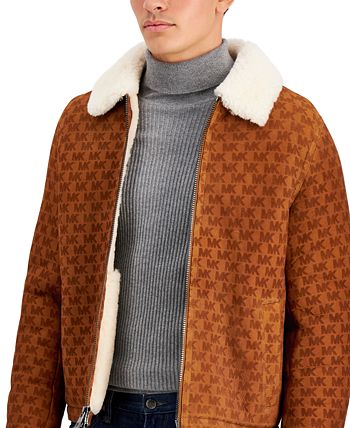 Michael kors cheap shearling bomber jacket