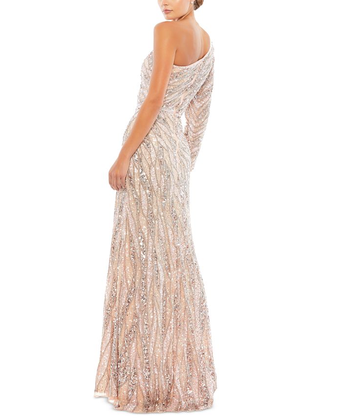 MAC DUGGAL Sequin Asymmetric Gown & Reviews - Dresses - Women - Macy's