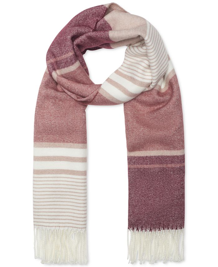 Calvin Klein Striped Blanket Scarf & Reviews - Cold Weather Accessories ...