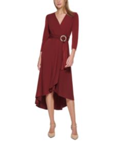 Belted Wrap-Style Dress