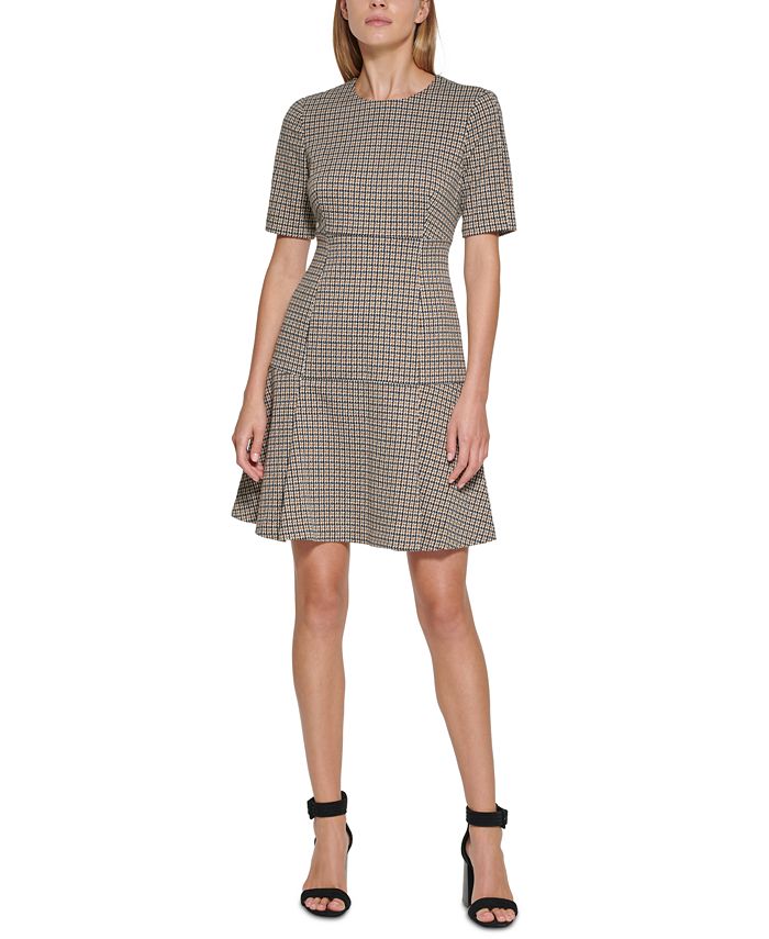Calvin Klein Jacquard Sheath Dress - Macy's