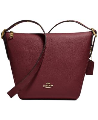 coach small dufflette leather crossbody