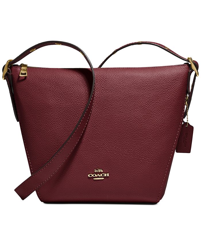 COACH Crossbody Dufflette in Refined Leather & Reviews - Handbags &  Accessories - Macy's