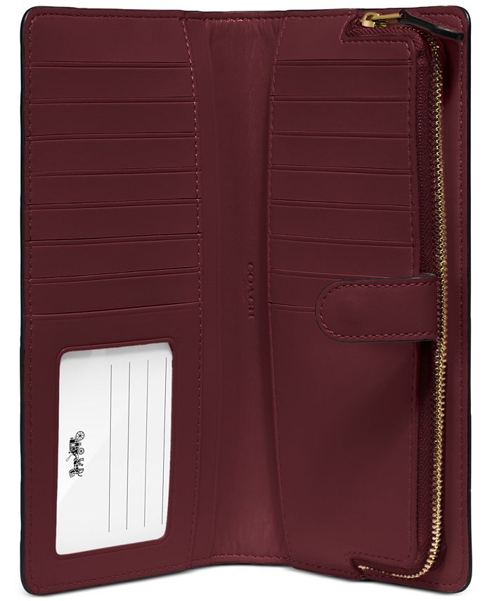 COACH Skinny Wallet in Refined Leather & Reviews Handbags