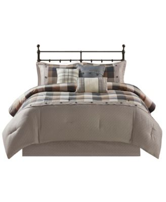 Ridge Herringbone 7-Pc. Comforter Set, Queen