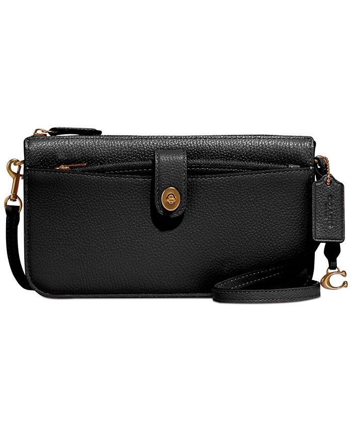 COACH Pebble Leather Noa Popup Bag with Removable Card Pouch & Reviews -  Handbags & Accessories - Macy's