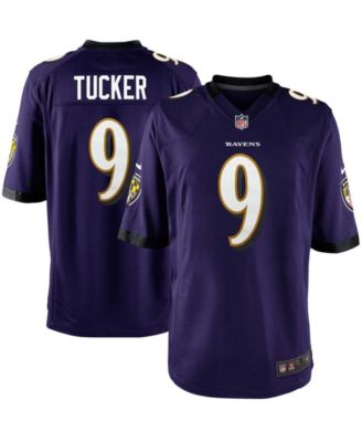 Nike Big Boys Justin Tucker Purple Baltimore Ravens Team Color Game Jersey  - Macy's