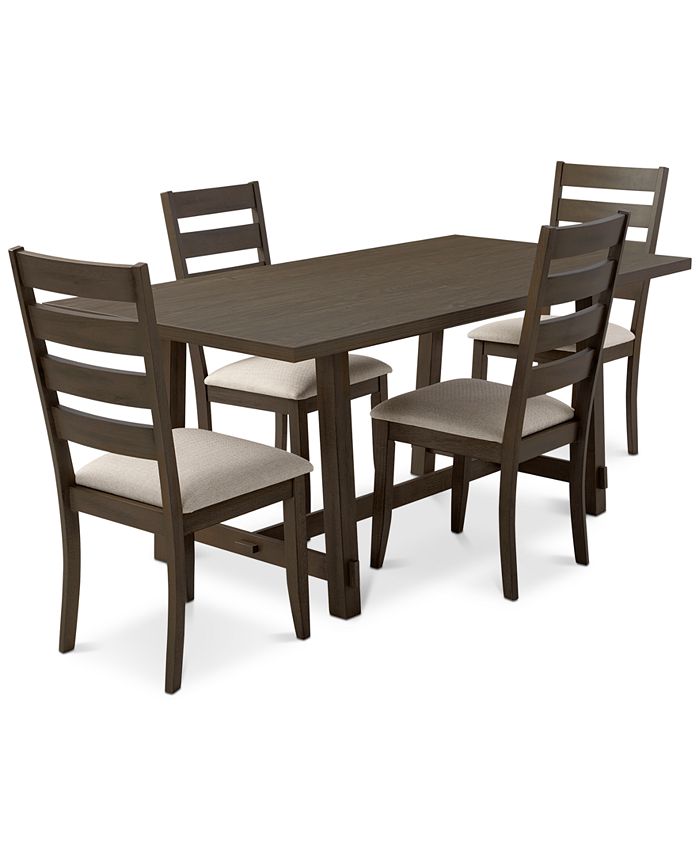Macy's JGW Laminate Max Meadows 5Pc Trestle Dining Set ( Table + 4