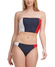 Colorblocked Bandeau Swim Top & Colorblocked Bottoms