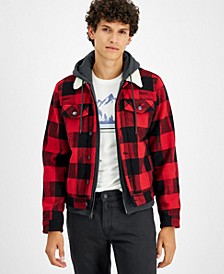 Men's Plaid Trucker Jacket, Created for Macy's