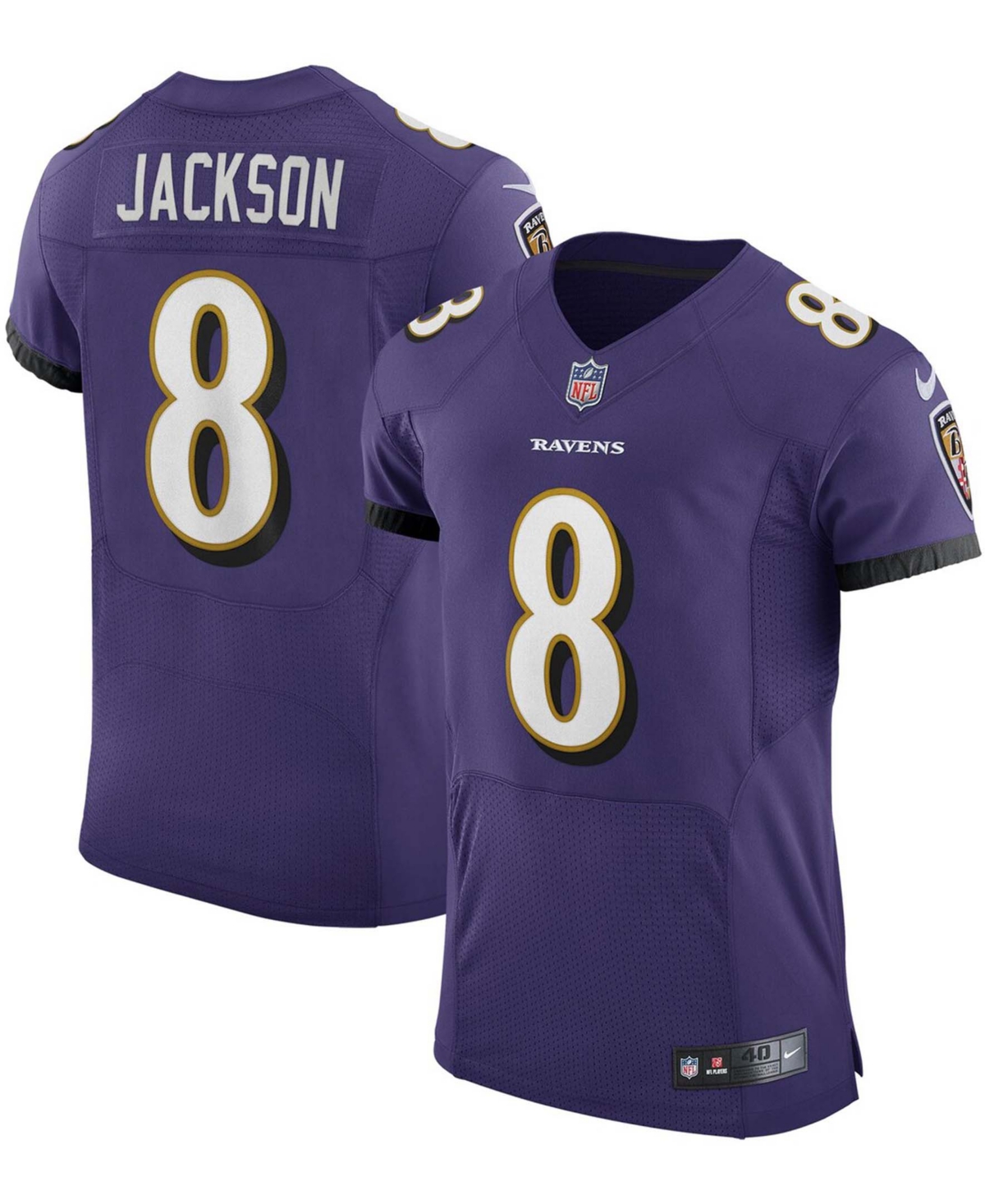 Men's Lamar Jackson Purple Baltimore Ravens Vapor Elite Player Jersey