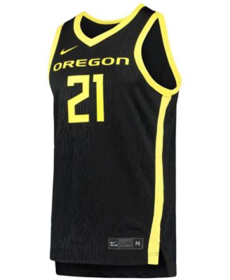Men's #21 Oregon Ducks Team Replica Basketball Jersey