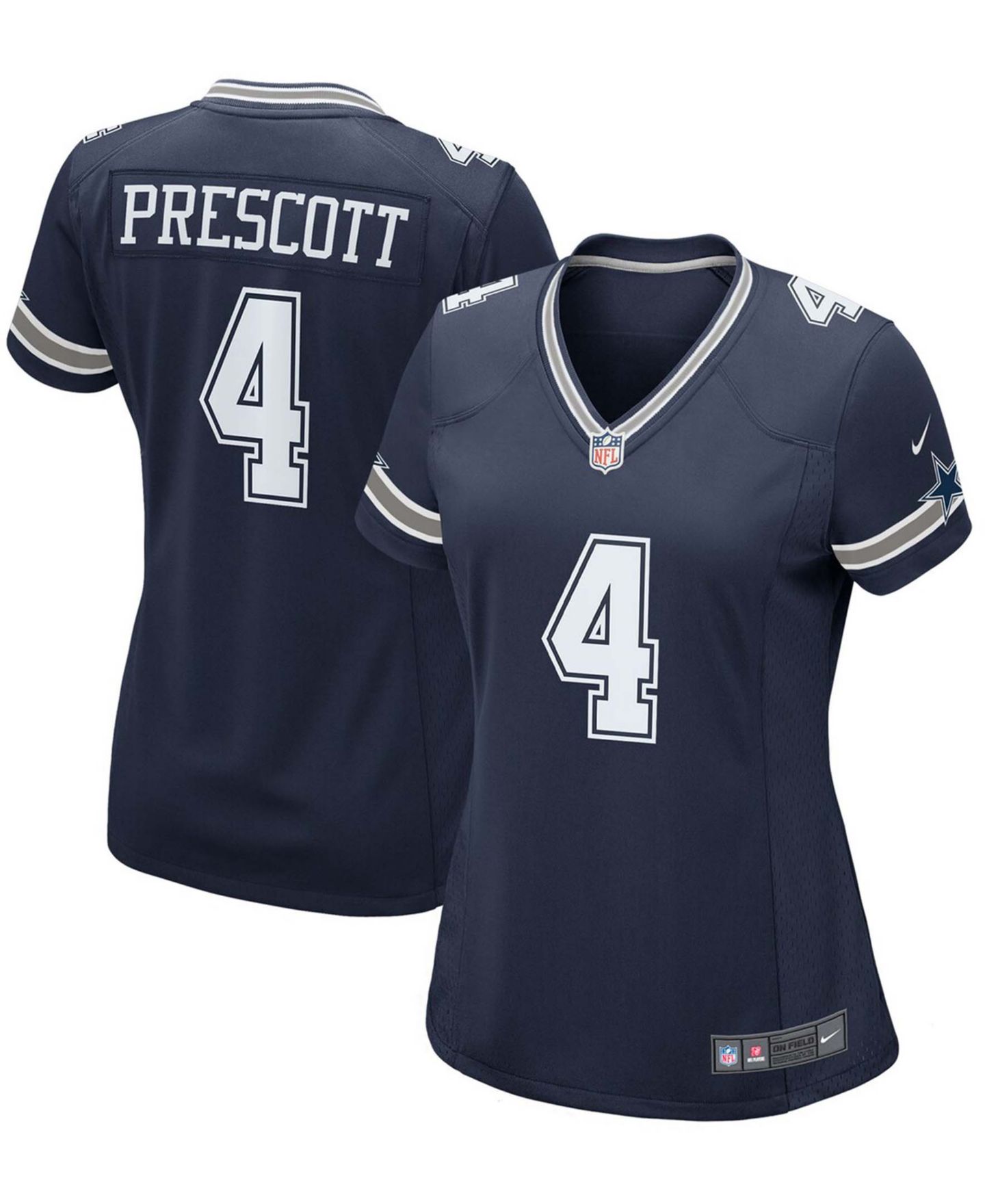 Женское джерси Nike Dak Prescott Dallas Cowboys Alternate Game, White, цвет: Тёмно-синий — фото 1