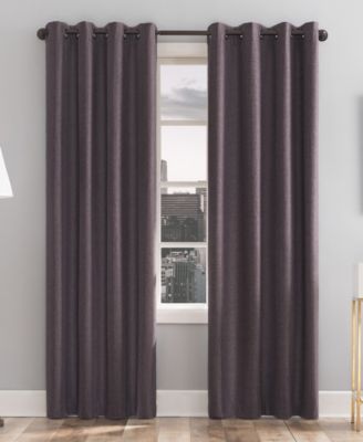 Tresello Tonal Texture Draft Shield Fleece Insulated 100% Blackout Grommet Curtain Panel