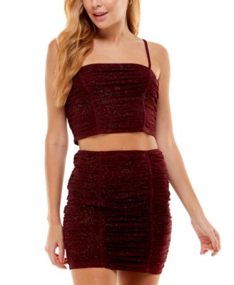 Crystal Doll Juniors' Glitter-Knit 2-Pc 