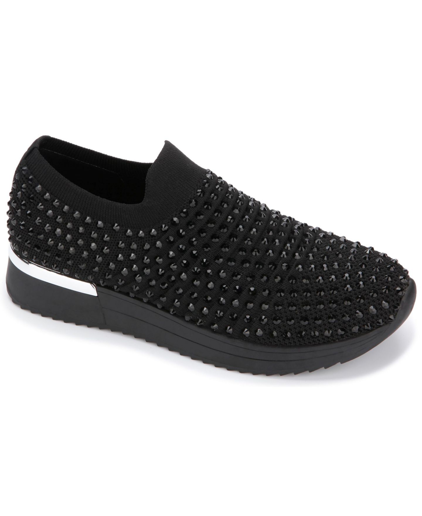 Женские кроссовки Kenneth Cole Reaction Cameron Jewel Knit Joggers, цвет: Чёрный — фото 1
