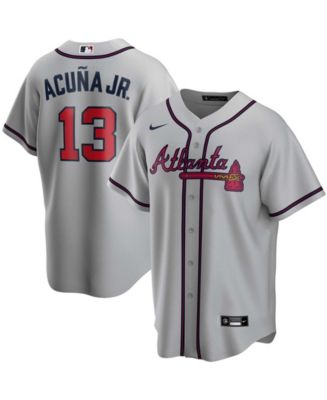 Nike Men's Ronald Acuna Jr. Gray Atlanta Braves Road Replica Player Name  Jersey - Macy's