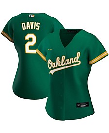 Women's Khris Davis Green Oakland Athletics Alternate Replica Player Jersey