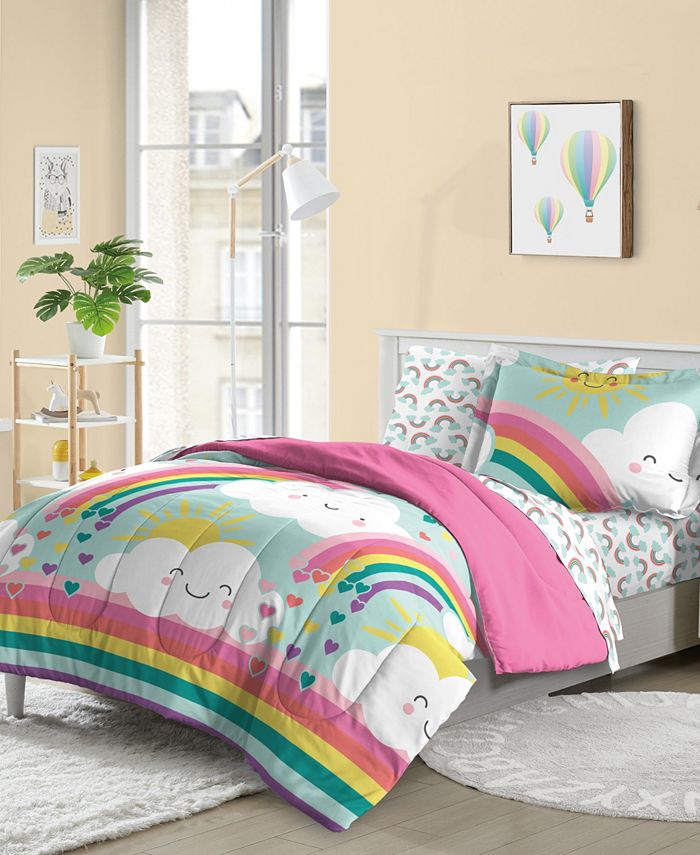 Girls rainbow bedding on sale