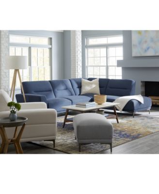 Furniture Jorgan Fabric Sofa Collection Created For Macys In Castro Blue