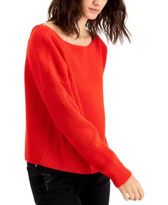 macy's red sweater women's