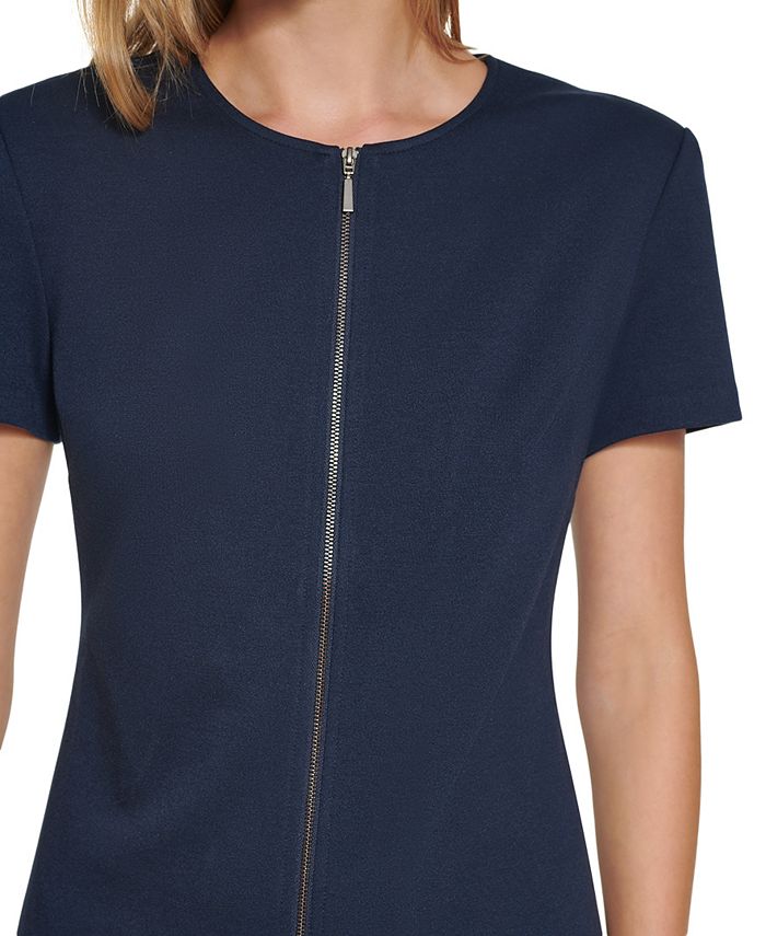 Calvin Klein ZipFront ALine Dress Macy's