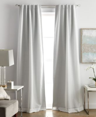 Martha Stewart Collection Park Avenue Backtab Lined Metallic Curtain Panels Created For Macys In Blush
