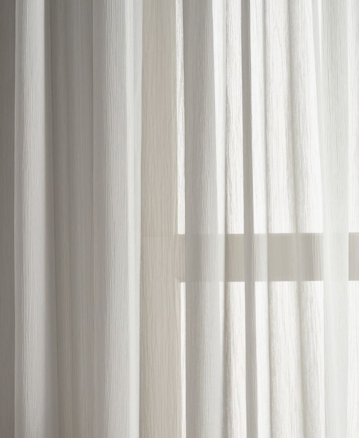 Martha Stewart Collection Glacier Poletop Sheer Curtain Panel Set, 84", Created For Macy's Macy's