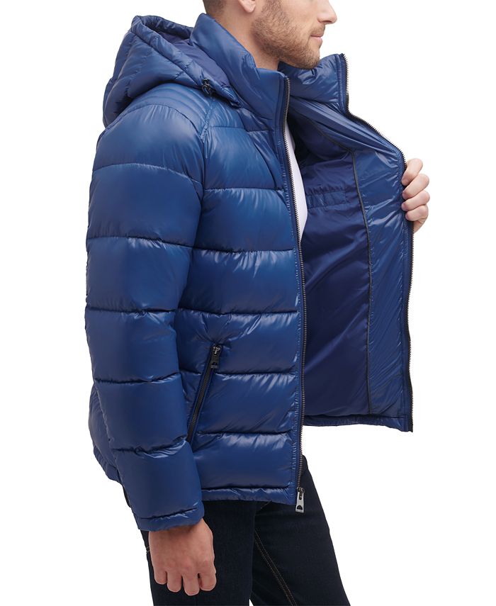 GUESS Men's Hooded Puffer Coat Macy's