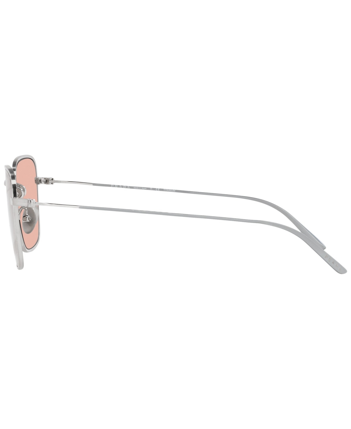 Prada Titanium Rectangular Men's Sunglasses, Pr 54ws In Satin Titanium