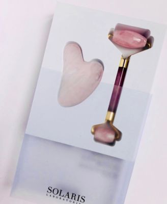 Rose Quartz Dermal Roller and Gua Sha 2 Piece Set