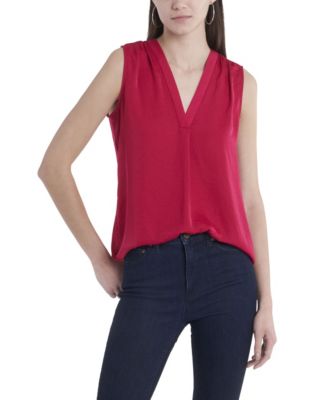 vince camuto sleeveless v neck blouse