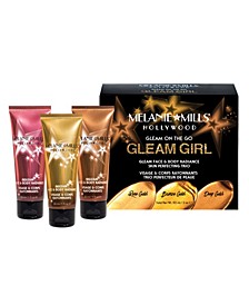 Gleam On The Go Gleam Girl Face and Body Radiance Kit, 3 Piece