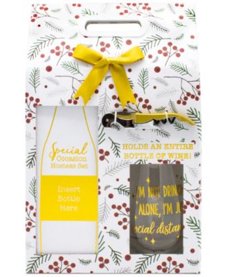 TMD Holdings - Hostess Set with Oversized Stemless Wine Glass & Opener