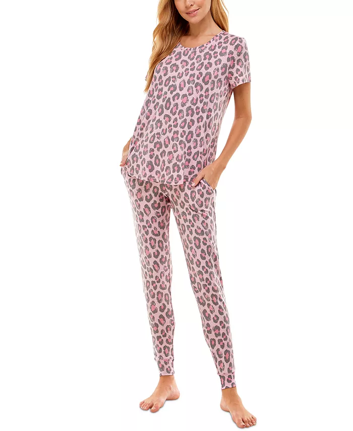 Scoop Neck T-Shirt & Jogger Pants Pajama Set - thumbnail 7