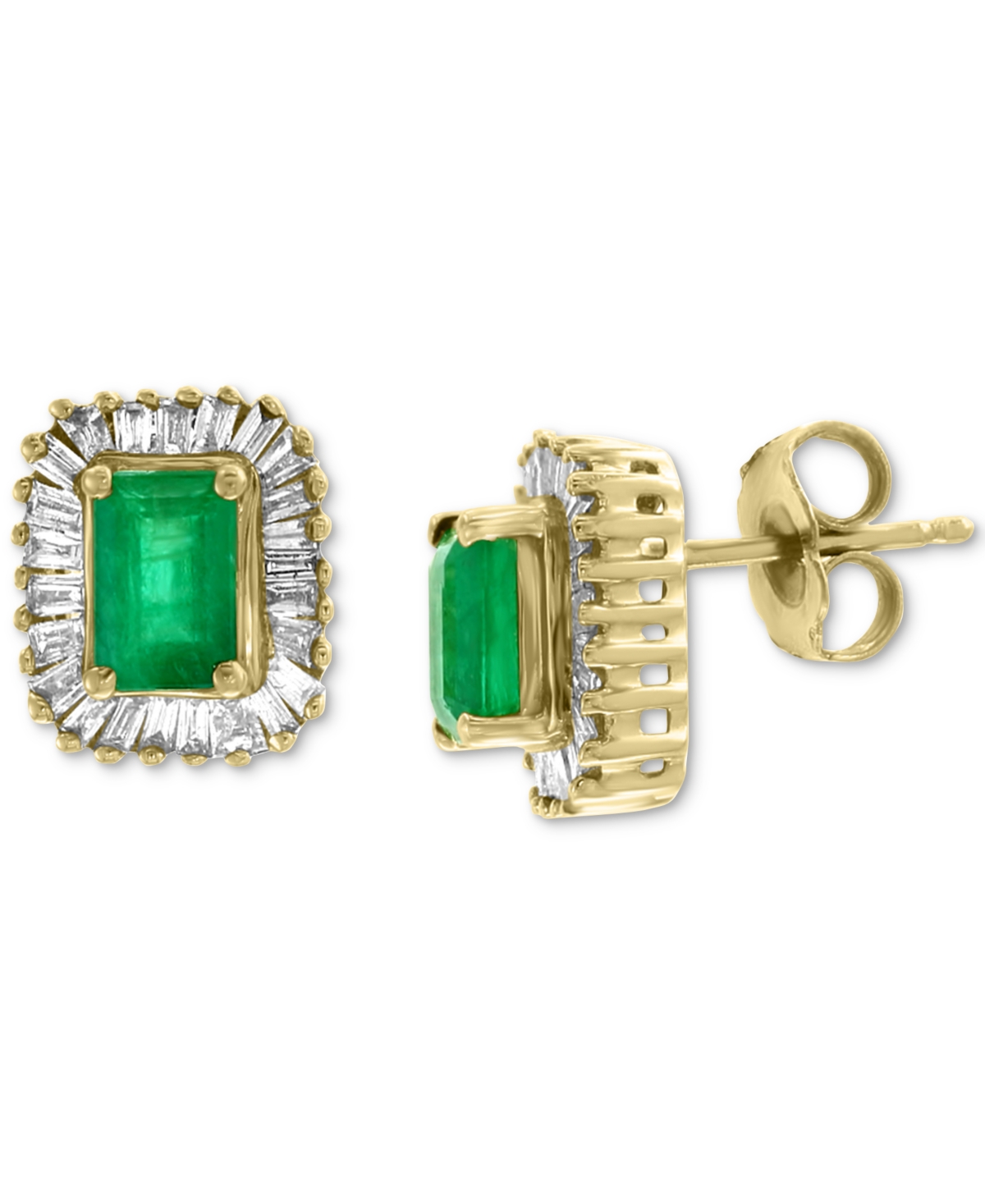 Effy Collection Brasilica By Effy Emerald (1 Ct. T.w.) And Diamond (5/8 Ct. T.w.) In 14k Gold Or 14k White Gold In Emerald,yellow Gold