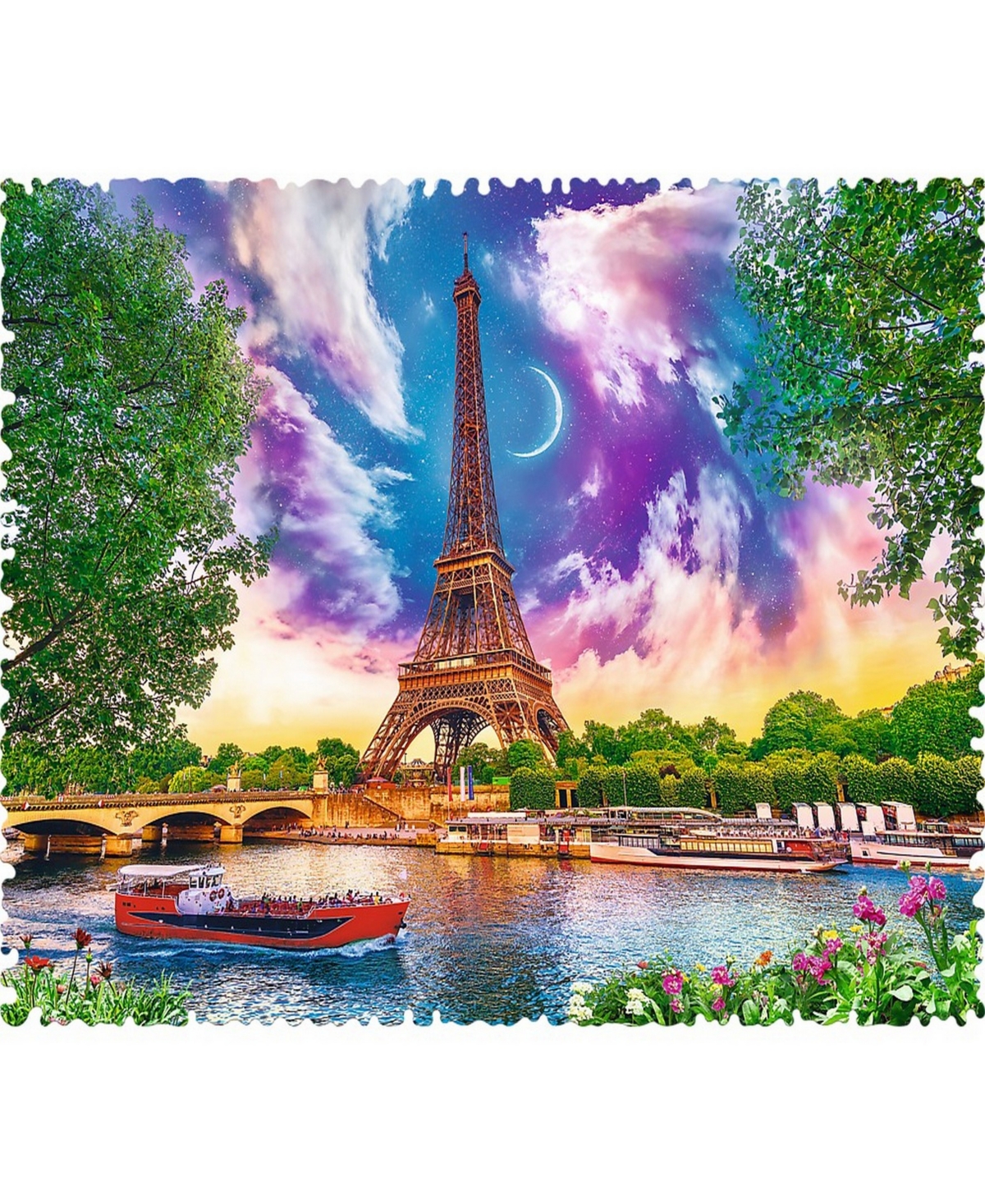 Shop Trefl Crazy Shape Jigsaw Puzzle Sky Over Paris, 600 Pieces In Multicolor