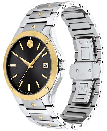 Movado - Men's Swiss Two-Tone Stainless Steel Bracelet Watch 41mm