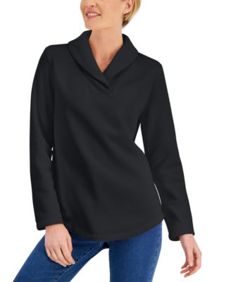Karen Scott - Petite Shawl-Collar Top