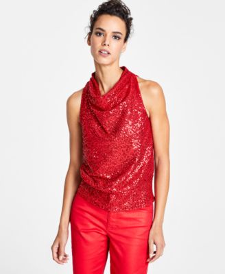 Concepts Sequin Shine Halter Top 