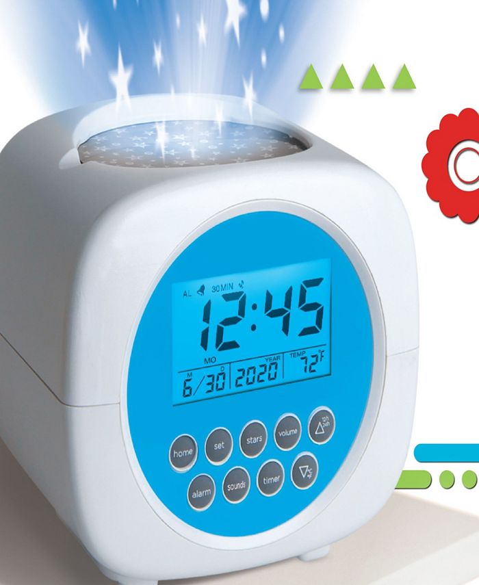 Discovery Kids Moon & Stars Projection Alarm Clock & Sound Machine Macy's