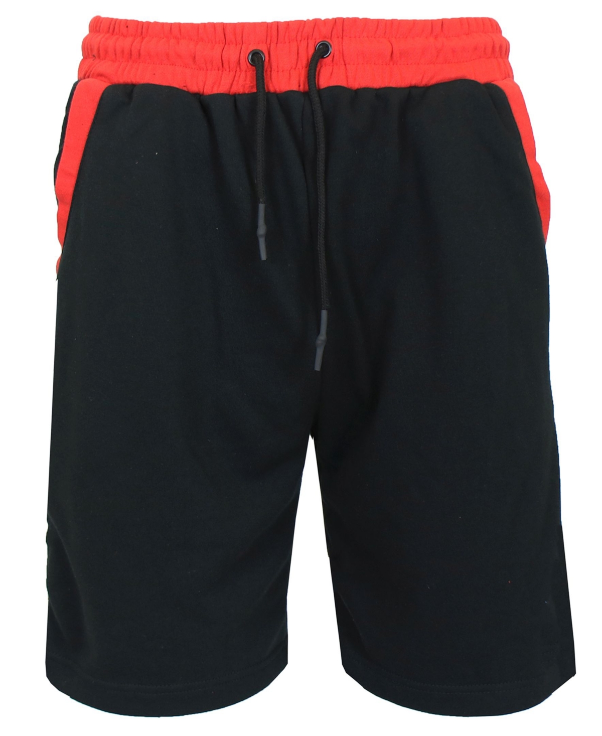 Shop Galaxy By Harvic Men's French Terry Jogger Sweat Lounge Shorts In Black,red