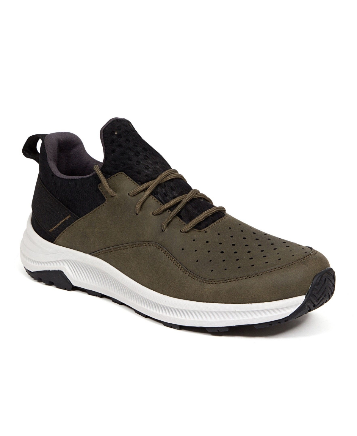 Shop Deer Stags Men's Contour Comfort Casual Hybrid Hiking Sneakers In Olive,black