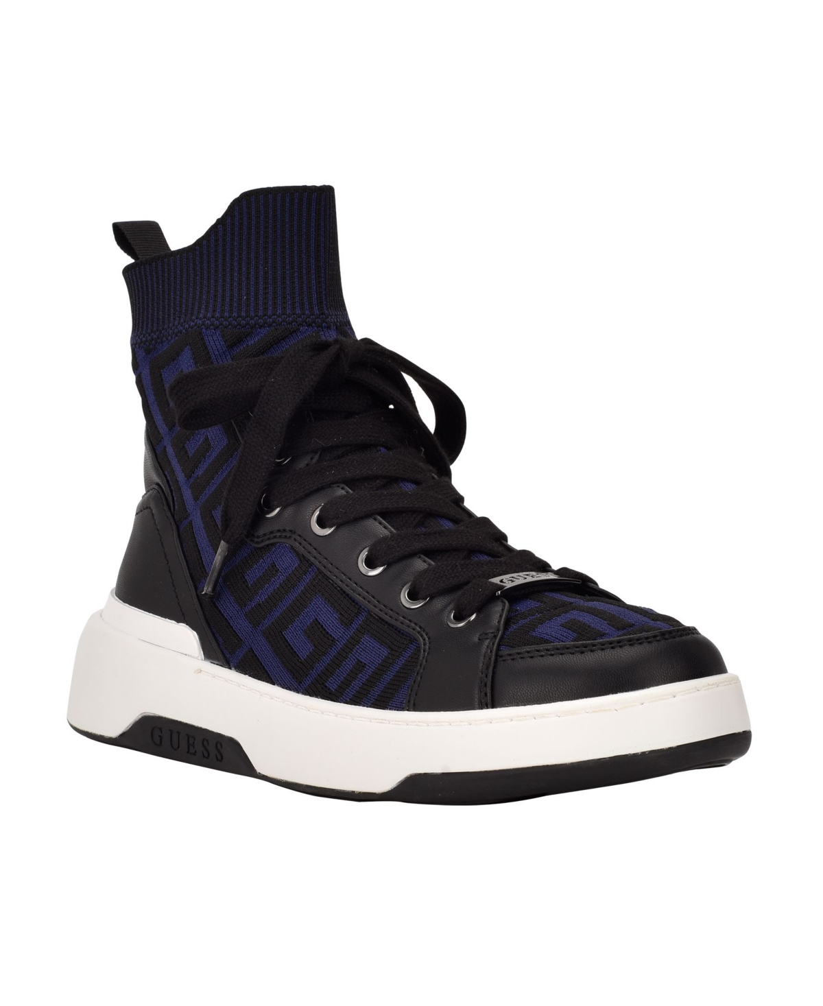 Guess Women's Manney High Top Logo Sneaker Women's Shoes In Navy/black