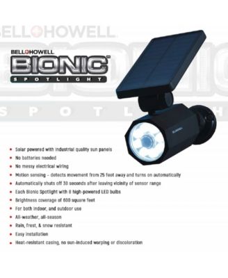 Bell + Howell 4-Watt Solar Powered Motion Activated Integrated LED Outdoor Bionic Spotlight