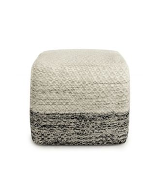Macie Square Woven Outdoor and Indoor Pouf