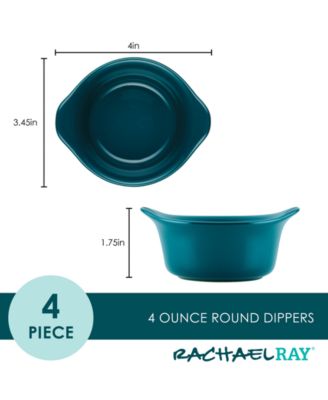 Ceramics Round Ramekin Dipper Cups, Set of 4