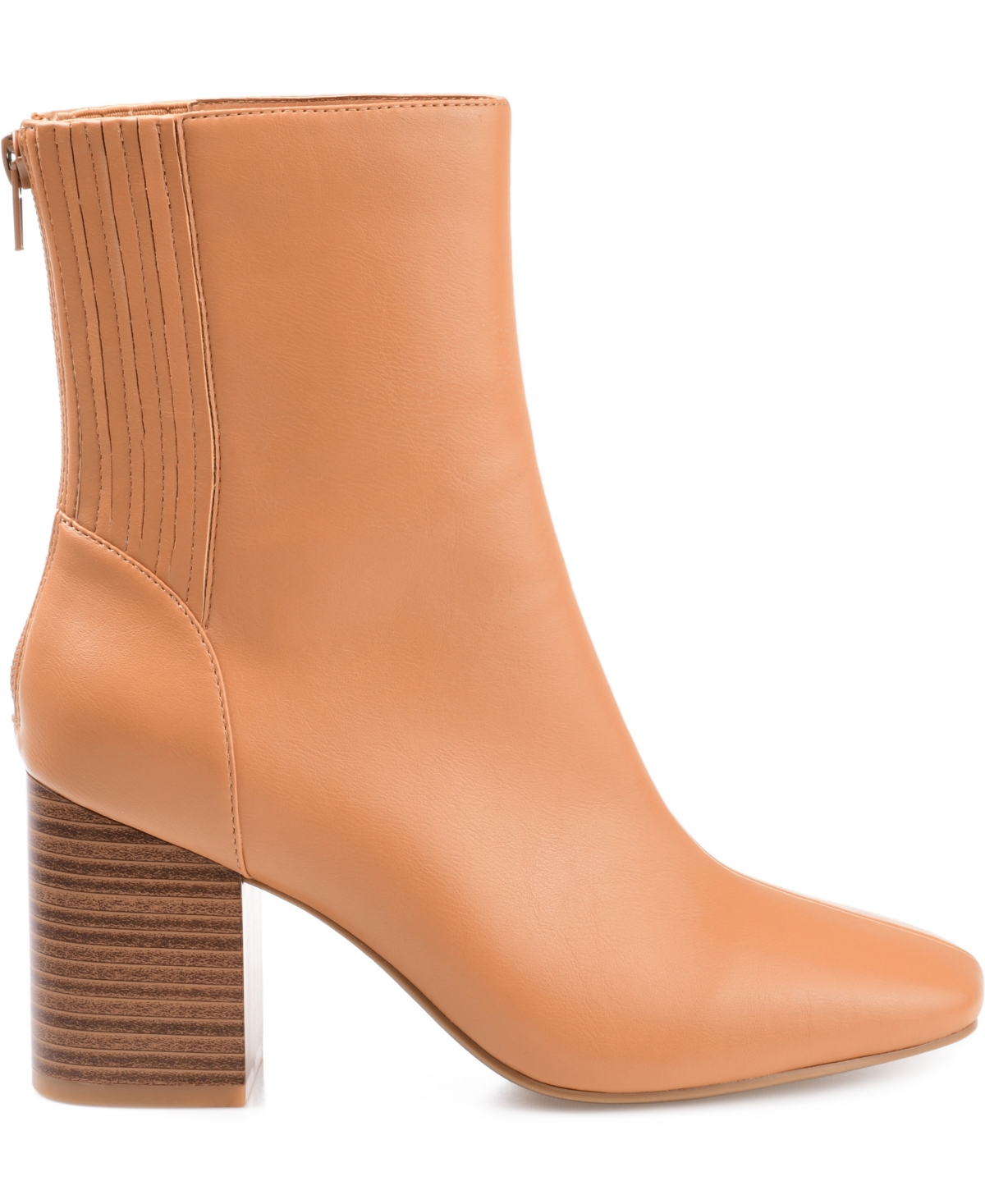 Journee Collection Women's Maize Square Toe Stacked Heel Booties