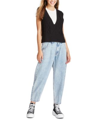 Vigoss Jeans - V-Neck Cable Knit Sweater Vest