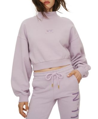 ELEVEN PARIS 売れ筋商品|||イレブンパリ パーカー・スウェットシャツ アウター レディース Sweatshirts Purple ELEVEN PARIS Cotton Mock-Neck Sweatshirt - Macy's